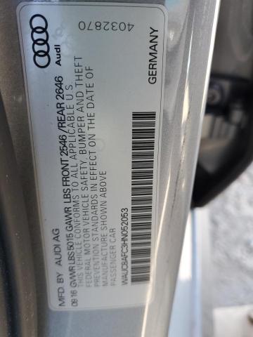 2017 AUDI A6 PREMIUM WAUC8AFC3HN052053