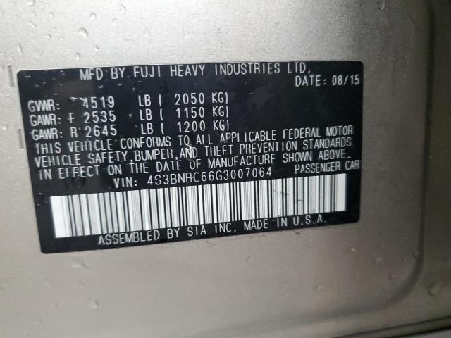 2016 SUBARU LEGACY 2.5 - 4S3BNBC66G3007064