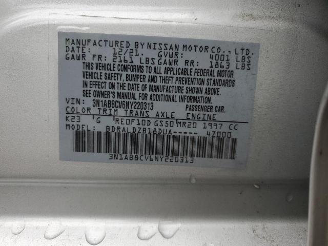 2022 NISSAN SENTRA SV - 3N1AB8CV6NY220313