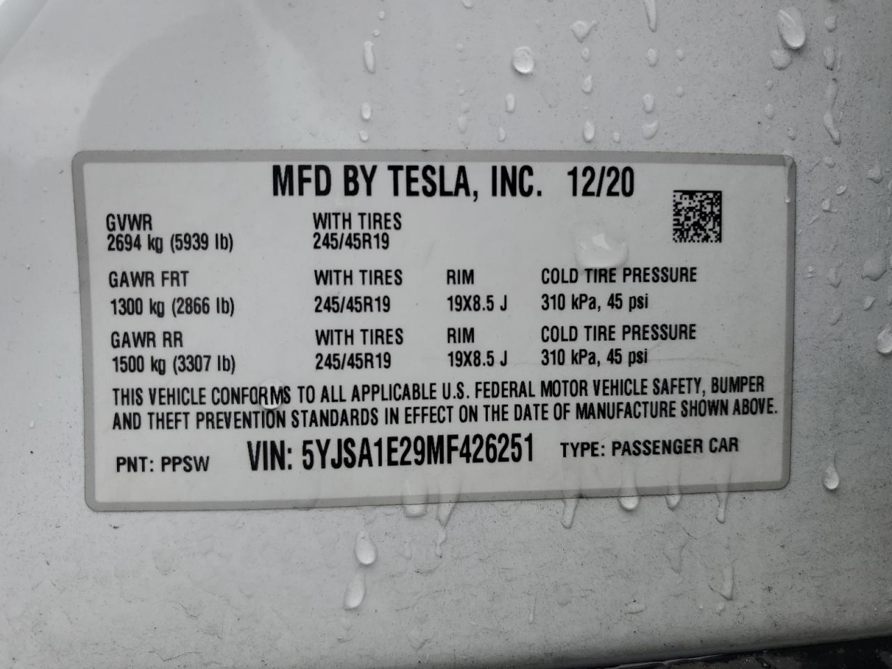 Tesla Model s 2021