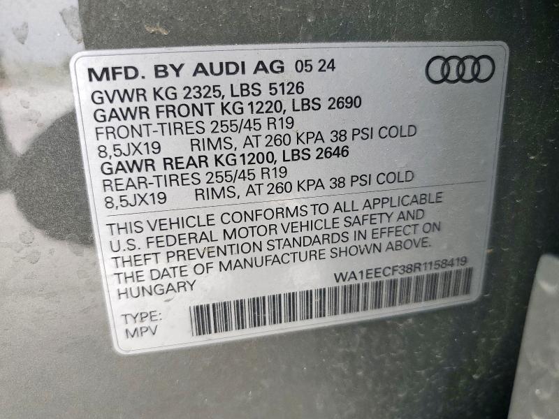 2024 AUDI Q3 PREMIUM - WA1EECF38R1158419
