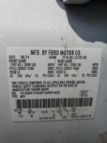 2015 FORD EXPLORER X - 1FM5K7D82FGA61435