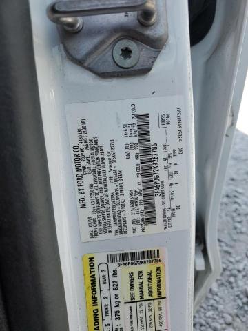 2019 FORD FUSION S - 3FA6P0G72KR267786