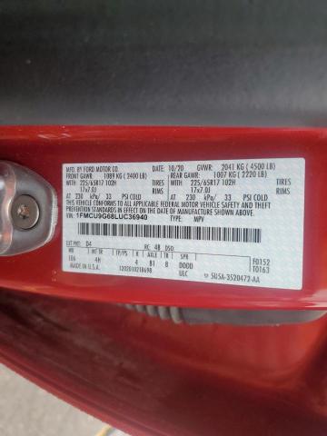 2020 FORD ESCAPE SE - 1FMCU9G68LUC36940