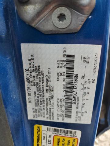 2019 FORD FUSION S 3FA6P0G71KR268086