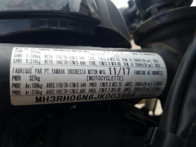 2018 YAMAHA YZFR3 MH3RH06N6JK003964