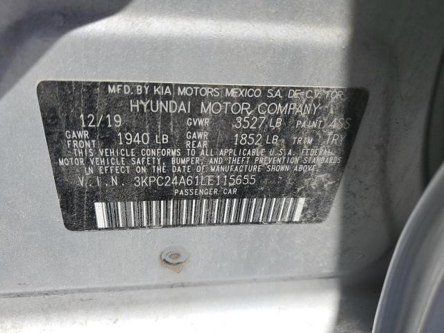 2020 HYUNDAI ACCENT SE 3KPC24A61LE115655