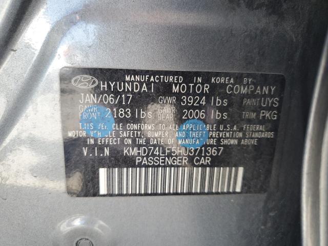 2017 HYUNDAI ELANTRA SE - KMHD74LF5HU371367