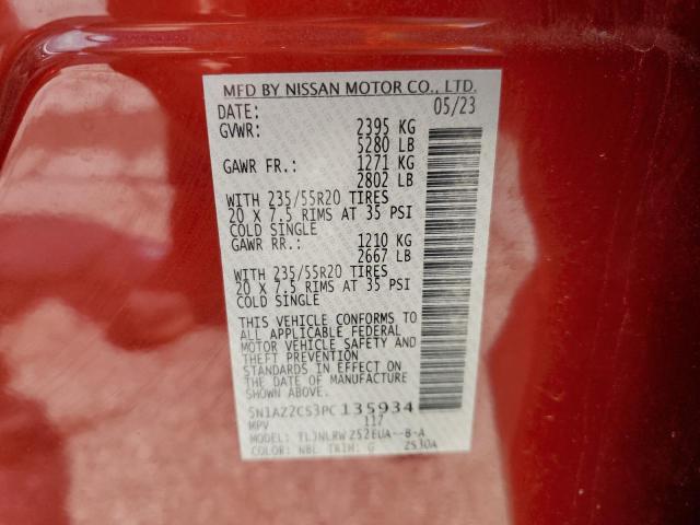 2023 NISSAN MURANO SL 5N1AZ2CS3PC135934