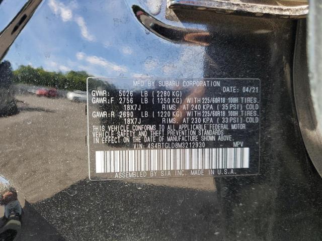 2021 SUBARU OUTBACK ON 4S4BTGLD8M3212930