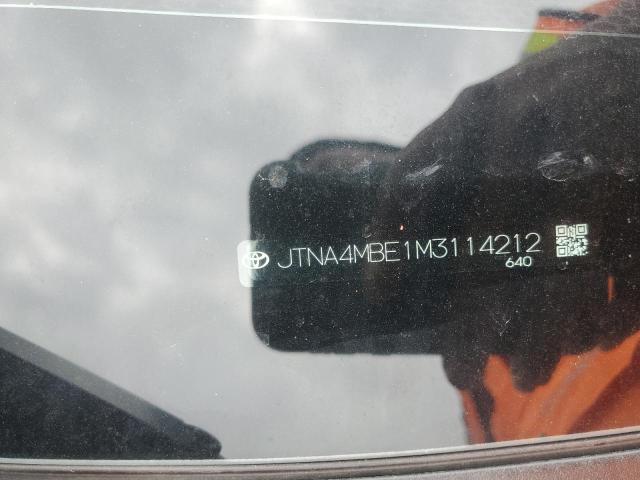 2021 TOYOTA COROLLA XS JTNA4MBE1M3114212