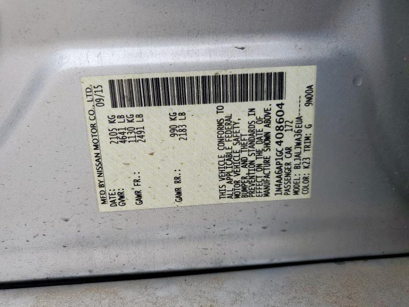 2016 NISSAN MAXIMA 3.5 - 1N4AA6AP1GC408604