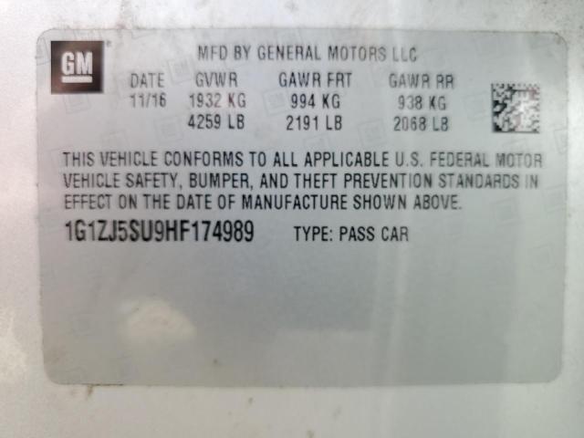 2017 CHEVROLET MALIBU HYB 1G1ZJ5SU9HF174989