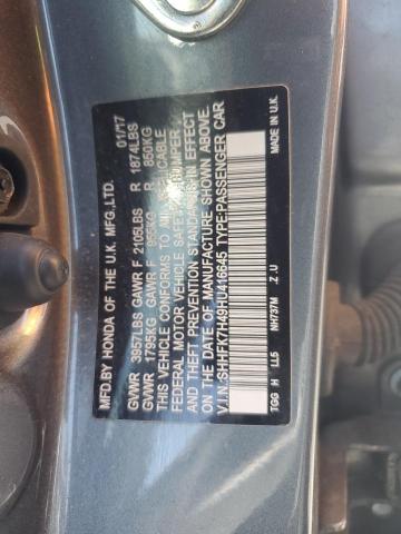 2017 HONDA CIVIC SPOR - SHHFK7H49HU416645