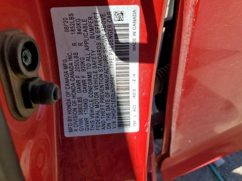 2020 HONDA CIVIC SI - 2HGFC1E50LH705541