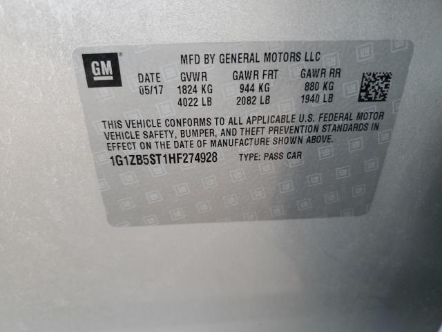 2017 CHEVROLET MALIBU LS 1G1ZB5ST1HF274928