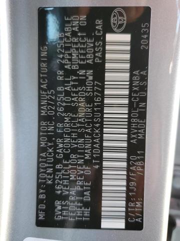 2025 TOYOTA CAMRY XSE - 4T1DAACK4SU116777