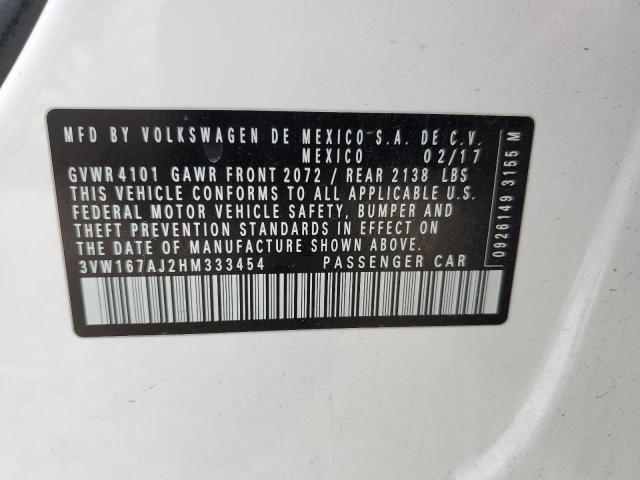 2017 VOLKSWAGEN JETTA S - 3VW167AJ2HM333454