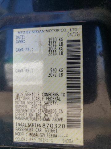 2015 NISSAN ALTIMA 2.5 - 1N4AL3AP1FN870320