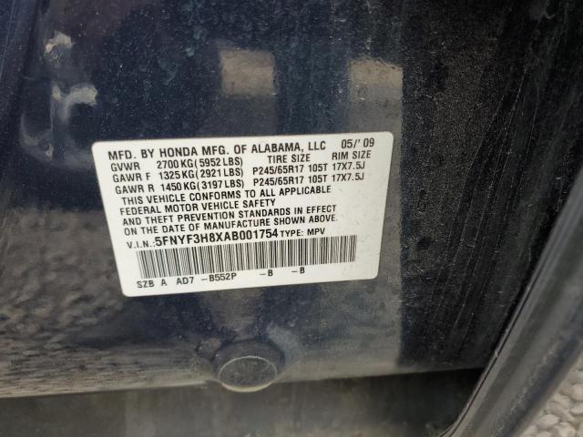 2010 HONDA PILOT TOUR - 5FNYF3H8XAB001754