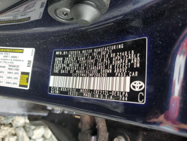 2021 TOYOTA COROLLA LE 5YFEPMAE2MP266280