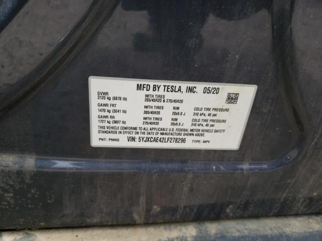 2020 TESLA MODEL X - 5YJXCAE42LF278296