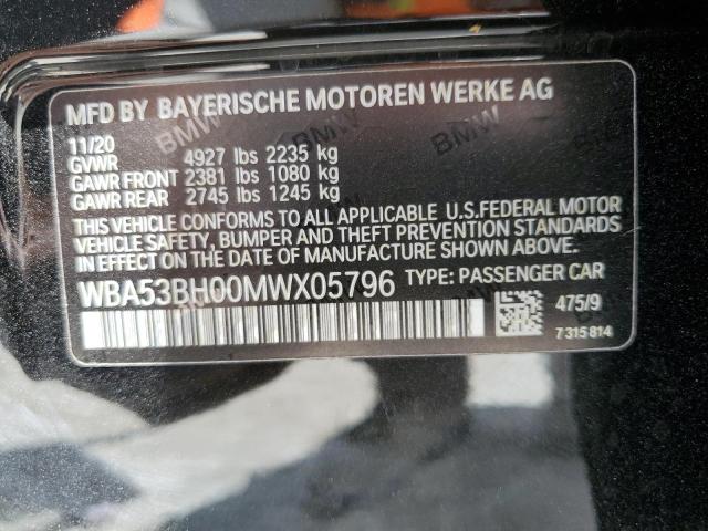 2021 BMW 530 I WBA53BH00MWX05796