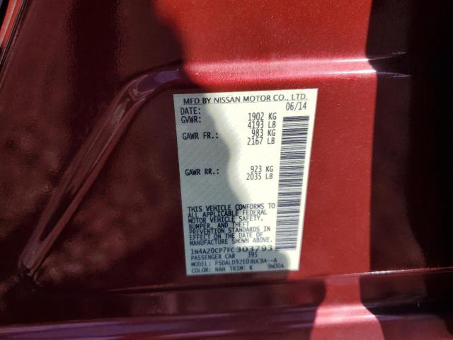 2015 NISSAN LEAF S 1N4AZ0CP7FC303793
