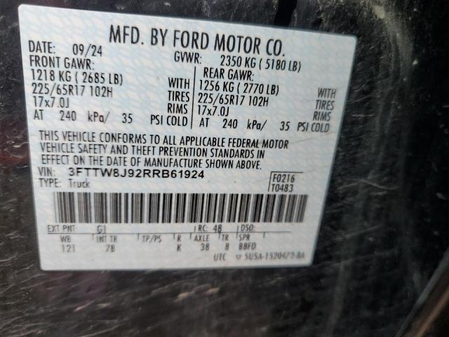 2024 FORD MAVERICK X - 3FTTW8J92RRB61924