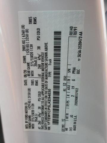2020 FORD F150 SUPER - 1FTEW1CP5LKE94030