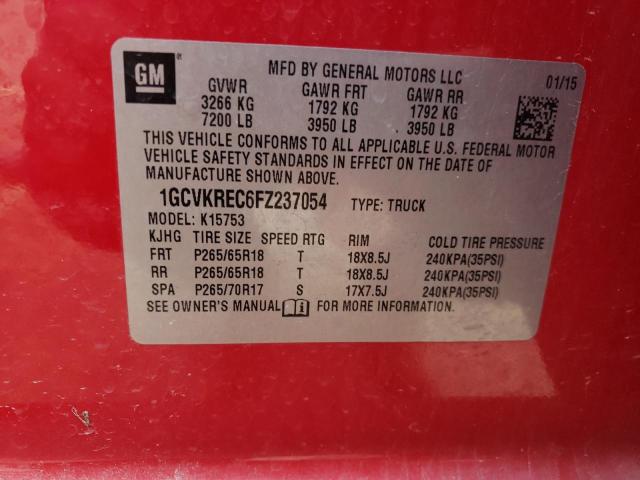 2015 CHEVROLET SILVERADO - 1GCVKREC6FZ237054