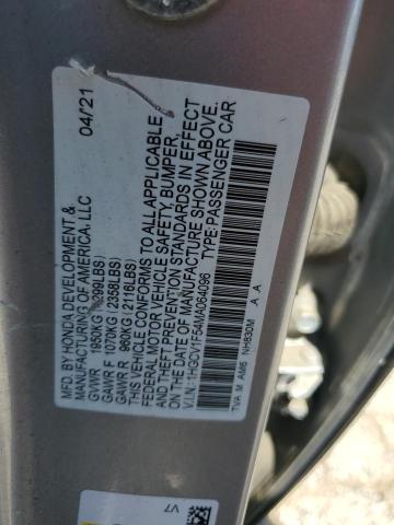 2021 HONDA ACCORD EXL - 1HGCV1F54MA064096
