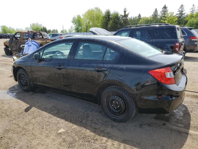 HONDA CIVIC LX 2012 black  gas 2HGFB2F49CH106135 photo #3