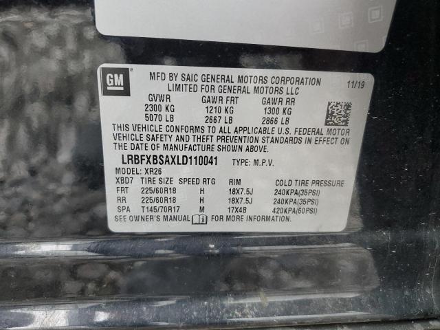 2020 BUICK ENVISION P - LRBFXBSAXLD110041
