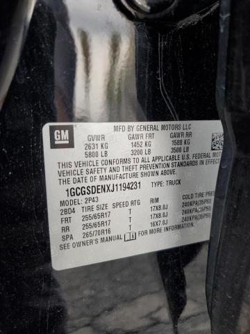 2018 CHEVROLET COLORADO Z - 1GCGSDENXJ1194231
