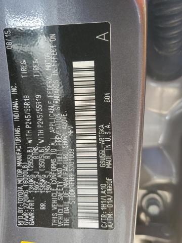 2015 TOYOTA HIGHLANDER - 5TDDKRFH9FS201009