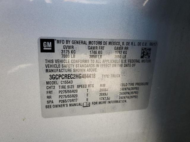 2017 CHEVROLET SILVERADO - 3GCPCREC2HG484418