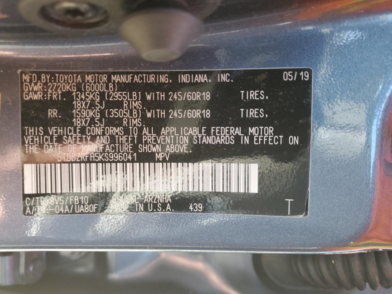 TOYOTA HIGHLANDER LE