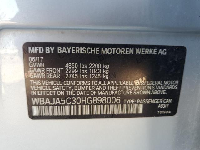 2017 BMW 530 I WBAJA5C30HG898006
