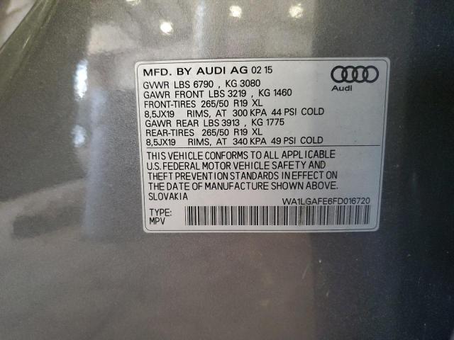 2015 AUDI Q7 PREMIUM - WA1LGAFE6FD016720
