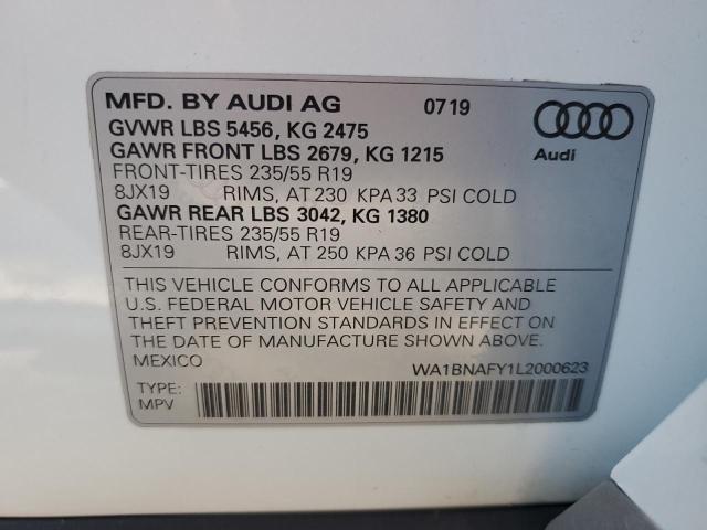 2020 AUDI Q5 PREMIUM WA1BNAFY1L2000623