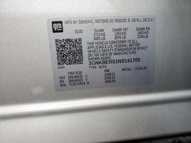 2022 CHEVROLET BLAZER RS 3GNKBERS1NS141705