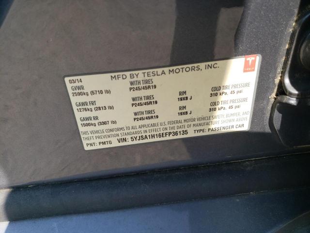 2014 TESLA MODEL S - 5YJSA1H16EFP36135