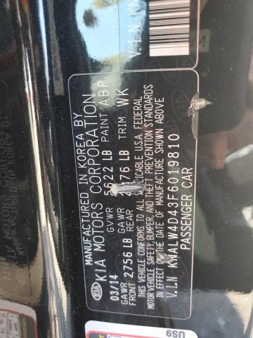 2015 KIA K900 KNALW4D43F6019810