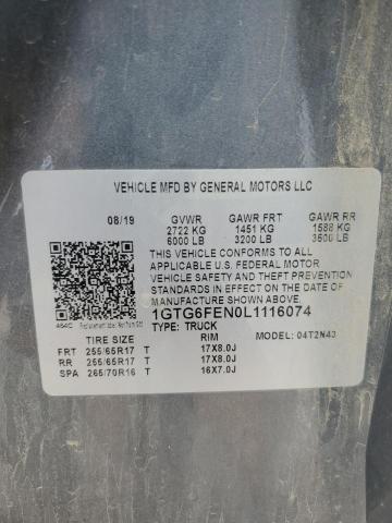 2020 GMC CANYON ALL 1GTG6FEN0L1116074
