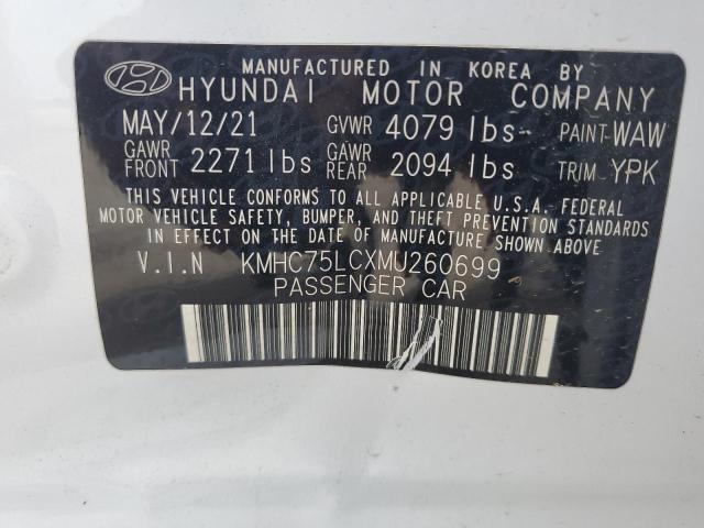 2021 HYUNDAI IONIQ SE KMHC75LCXMU260699