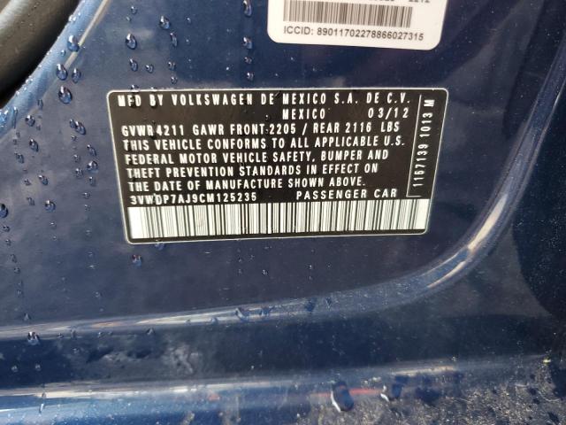2012 VOLKSWAGEN JETTA SE - 3VWDP7AJ9CM125235