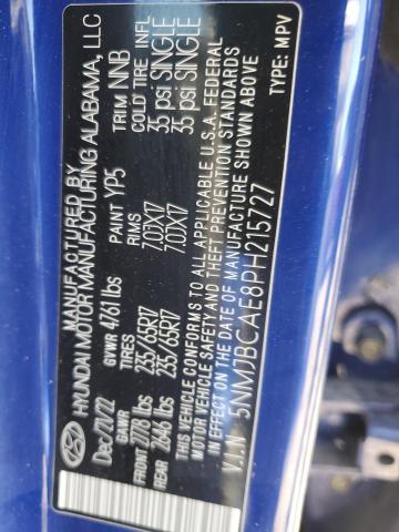 2023 HYUNDAI TUCSON SEL 5NMJBCAE8PH215727
