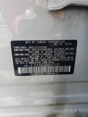2019 SUBARU FORESTER S JF2SKAPC7KH530108