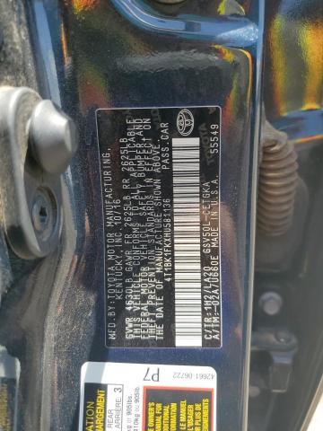 2017 TOYOTA CAMRY XSE 4T1BK1FKXHU581136